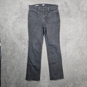 NYDJ Marilyn Straight Leg Jeans Black Wash Lift Tuck Technology Womens Size 10